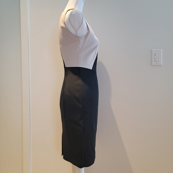 ❤️KAREN MILLEN BLUSH PINK AND BLACK COCKTAIL DRESS - Picture 4 of 10